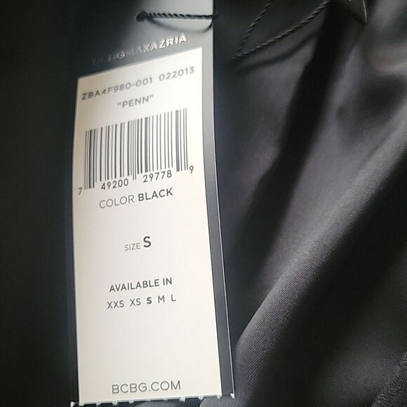 NWT BCBG Max Azria Black Penn Blazer Jacket Sz S Peplum Crop Feminine Luxury - Picture 9 of 10